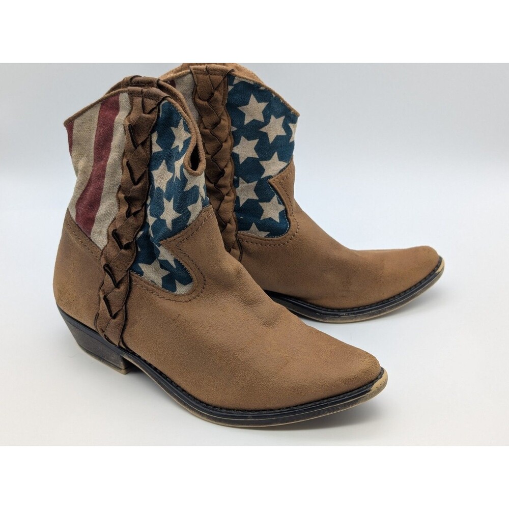 American Rag americana cowboy/cowgirl rodeo bootie sz 6.5 USA patriotic - Picture 7 of 11